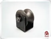 [天掌五金]4英吋 鐵製 丸形 丸型 圓形 圓型 大門輪 軌道輪 角鐵輪 圓管輪