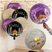 Eid al Fitr Moon Castle 氣球 - 大型鋁箔氣球 - Mubarak 儀式慶典裝飾 - 穆斯林節日