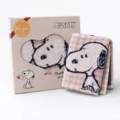 【日本西川監製】SNOOPY PEANUTS 史努比純棉方巾禮盒(粉紅色 日本正版授權 送禮首選)