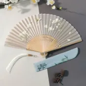 全球選品1館 生活百貨 新中式古風摺扇折疊扇古典扇女扇扇子夏季旗袍竹扇風漢服可攜式