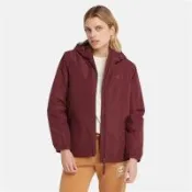 Timberland 女款酒紅色防潑水連帽外套|A6SGHI30