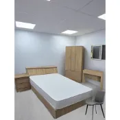 ✨家具王國✨**超低價套房5尺雙人7件組/床頭箱+床底+床頭櫃+獨立筒床墊+衣櫃+書桌（請先聊聊在下單）