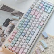 Beefun Cheese Bunny Keycap PBT+PC 韓國根可愛鍵帽套裝適用於機械鍵盤