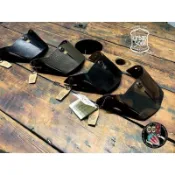 《美式工廠》URBAN SOUL 復古真皮山車長帽簷 鉚釘版