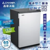 (店+)【ZANWA 晶華】晶華 電子雙芯致冷變頻式節能冰箱 (ZW-65SB)-經典黑-65L~三層架/半導體製冷/無壓縮機