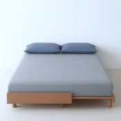 (店+)【Arvo Home 蒔桄家居】枕套＋加高40公分床包三件組(枕套床包組 裸床包 舒眠床包 床包枕套組 加高床包組 輕裸眠床包組)