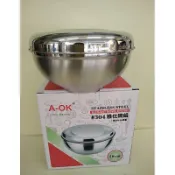 A-ok 304不鏽鋼雅仕碗組 隔熱碗 不鏽鋼防燙碗 不鏽鋼隔熱碗18cm 隔熱餐碗 泡麵碗