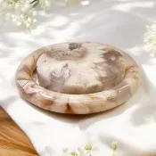 櫻花瑪瑙手鐲 瑪瑙手鐲卷川實花風粉粉滿圈炸花圓條套鐲57-58可戴