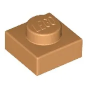 樂高 LEGO 中 牛軋糖色 1x1 薄板 薄片 顆粒 3024 6215606 Medium Nougat Plate