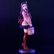 港版 鬼滅之刃 GK 灶門 禰豆子 咬麵包 可愛 學生服 造型  美少女 擺件 手辦 公仔 擺飾 模型 無證
