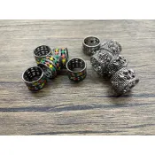 原住民傳統材料 / 紅黃綠不鏽鋼戒指 / 合金戒指 / 頭飾材料 / 排灣族材料 / 戒指飾品