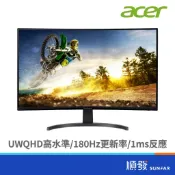 Acer 宏碁 32吋 AOPEN 32HC5QUR S3 曲面 電競 電腦螢幕 顯示器 1500R/2K/180Hz