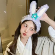 【迪士尼星黛露】兔耳朵束髮帶 洗臉化妝髮箍 頭箍 髮飾品 可愛萌卡通 ins