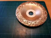 碳化鎢磨盤4“砂輪機專用粗顆粒碳化鎢磨盤-適用樹木與磨防水PU與飄流木 顆粒密度更高喔!!)(處理漂流木樹皮)
