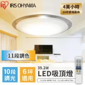 IRIS OHYAMA 愛麗思歐雅瑪 【IRIS】LED可調光變色圓盤吸頂燈6.0系列 CL12DL-MFMCT (39.2W/6坪適用/遙控開關/夜燈)