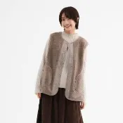 【PINK NEW GIRL】羔羊絨排釦圓口袋背心 (2色) Z5707AD