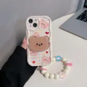 可愛小熊支架 防摔軟殼 全包保護殼 OPPO A6S AX3 A5X A6X AX5 AX7 R17 R15 手機殼