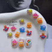 Q版冰透迷你海棉寶寶派大星可愛卡通樹脂DIY指甲裝飾配件