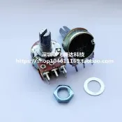 WH148單聯雙聯電位器 B1K 2K5K10K20K 50K 100K 500K柄長15 20MM