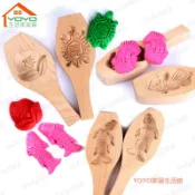 木質月餅模具 金魚壽桃鯉魚夀龜模具 清明果青團月餅模具 卡通動物饅頭糕點綠豆糕模具 烏龜模具  烘焙工具