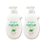 (2瓶超值組)日本Kracie葵緹亞-naive 100%植萃胺基酸香氛水潤溫和沐浴乳530ml/瓶-蘆薈(綠)(草本潤澤沐浴露,光滑柔嫩滋潤潔膚露)