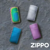 [隔日到貨] ZIPPO 經典素面防風打火機 經典花紗 窄版 1607 黃銅 美國製 煤油打火機