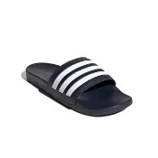 【adidas 愛迪達】Adilette Comfort 男鞋 深藍白色 三條線 愛迪達 休閒 拖鞋 GZ5892