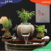 台灣出貨 魚缸流水罐 陶罐流水器 招材流水造景擺飾 古法養魚瀑布流水景觀 陽臺庭院魚池水缸造景擺件6.10