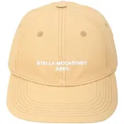 Stella-McCartney 字母刺繡帆布棒球帽(米黃)