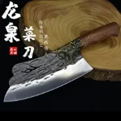 @全場@全場免運@-龍泉菜刀手工鍛打切片刀切菜切肉絲家用女士廚房廚師專用鋒利刀具免運@
