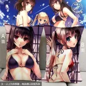 幻之空 內多圖(可來圖客製) 長中枕含枕心 家用枕套 路人女主的養成方法加藤惠詩羽英梨梨周邊動漫小抱枕靠枕 