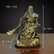 🌟臺灣熱賣🌟尊貴關公擺件:中式神像樹脂材質車內高頻點睛裝飾 關聖帝君 中壇元帥 武財神 招財 招財擺飾 招財擺件