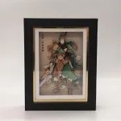 【超微米】武財神裝飾畫 關公立體畫 關二爺相框畫 關羽畫像 關聖帝君招財鎮宅擺臺 玄關擺件(關公立體畫)