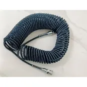 伸縮管 包紗 5×8 6~12米（螺旋型） 附鐵製接頭 台灣製 包紗管 空氣管  pu包紗管 pu管 空壓管 螺旋包紗管
