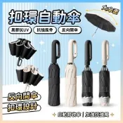小宅收納 環扣自動傘 UV傘 反向傘 10骨 扣環傘 摺疊傘 晴雨傘 遮陽傘 雨傘 自動傘 防風傘 扣環雨傘 太陽傘 掛勾傘 勾勾傘 大傘