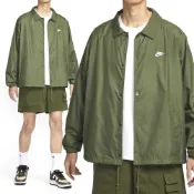 (店+)【NIKE 耐吉】NIKE 外套 COACHES JKT 軍綠 夾克 教練外套 男 FN3317-222