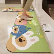 可客製 小波浪 可愛 廚房地墊 吸水地墊 防滑 耐髒 速幹 矽藻土地墊 長條 軟式 硅藻土地墊 止滑墊 大尺寸 脚踏墊