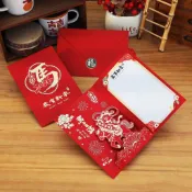 💞新鑫客製💕新年賀卡定製 20263d立體新年賀卡金馬賀歲元旦春節祝福賀卡高檔商務燙金賀年卡