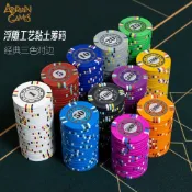 德州撲克籌碼 麻將籌碼✨新款黏土籌碼德州撲克全套有面值黏土籌碼幣套裝麻將德撲專用 遊戲籌碼 皇冠籌碼