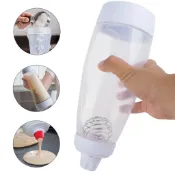 【隔日到貨】麵糊分配器 麵糊罐 麵糊瓶 麵糊器 定量器 麵糊擠壓罐 手搖 麵糊攪拌瓶 鬆餅 雞蛋糕 可麗餅 章魚燒