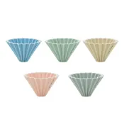 (店+)【熾咖啡】ORIGAMI 霧色摺紙濾杯(錐形/蛋糕型/陶瓷手沖咖啡濾杯；多色任選)
