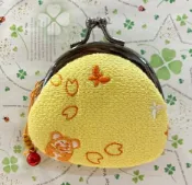【震撼精品百貨】招財貓 招き猫 日本招財貓珠扣零錢包/置物包(S)-黃#04251 震撼日式精品百貨