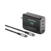 【Gigastone 立達國際】130W 氮化鎵四孔充電器黑+C to C 100W傳輸充電線(iPhone17/MacBook筆電/快充充電頭)