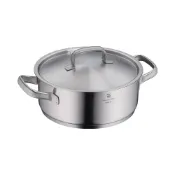 【康是美官方網購】WMF Gourmet Plus 低身湯鍋 24cm 4.1L贈 WMF NUOVA 濾孔料理餐夾