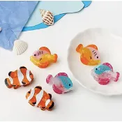 客秋皮～ 夏日 海邊 游泳 渡假 海洋 小丑魚 燈籠魚 熱帶魚 鯨魚 豆腐鯊 側邊夾 瀏海 碎髮 髮夾 髮飾 迷你小抓夾