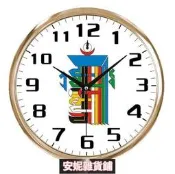 十相自在朗久旺丹佛教咒輪鎮宅風水掛鐘12寸圓形時鐘大氣辟邪 『』fl