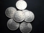 台幣65年蘭花大1元 絕版硬幣-保證真品