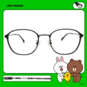 【寶島眼鏡】LINE FRIENDS★熊大款｜ puppy雲朵飛 威靈頓框眼鏡 ｜石墨灰