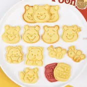 〖小熊維尼熊餅乾模具〗  3D餅幹模具 3d烘焙模具 卡通3d糖霜立體按壓翻糖烘焙模具家用diy訂製