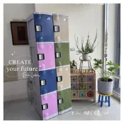 (店+)櫃子小舖 8人ABS櫃-M 掛鎖置物櫃/員工置物櫃/收納櫃/儲物櫃/學生櫃/衣物櫃/辦公置物櫃(掛鎖置物櫃)